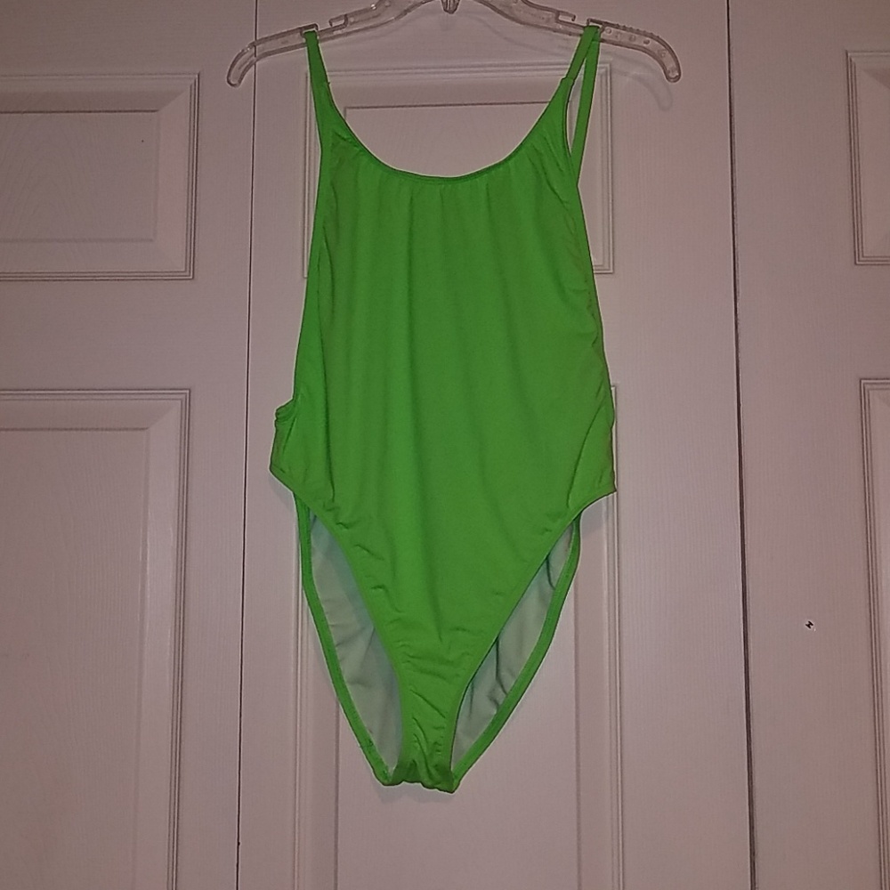 Neon Green One Piece Bathing Suit